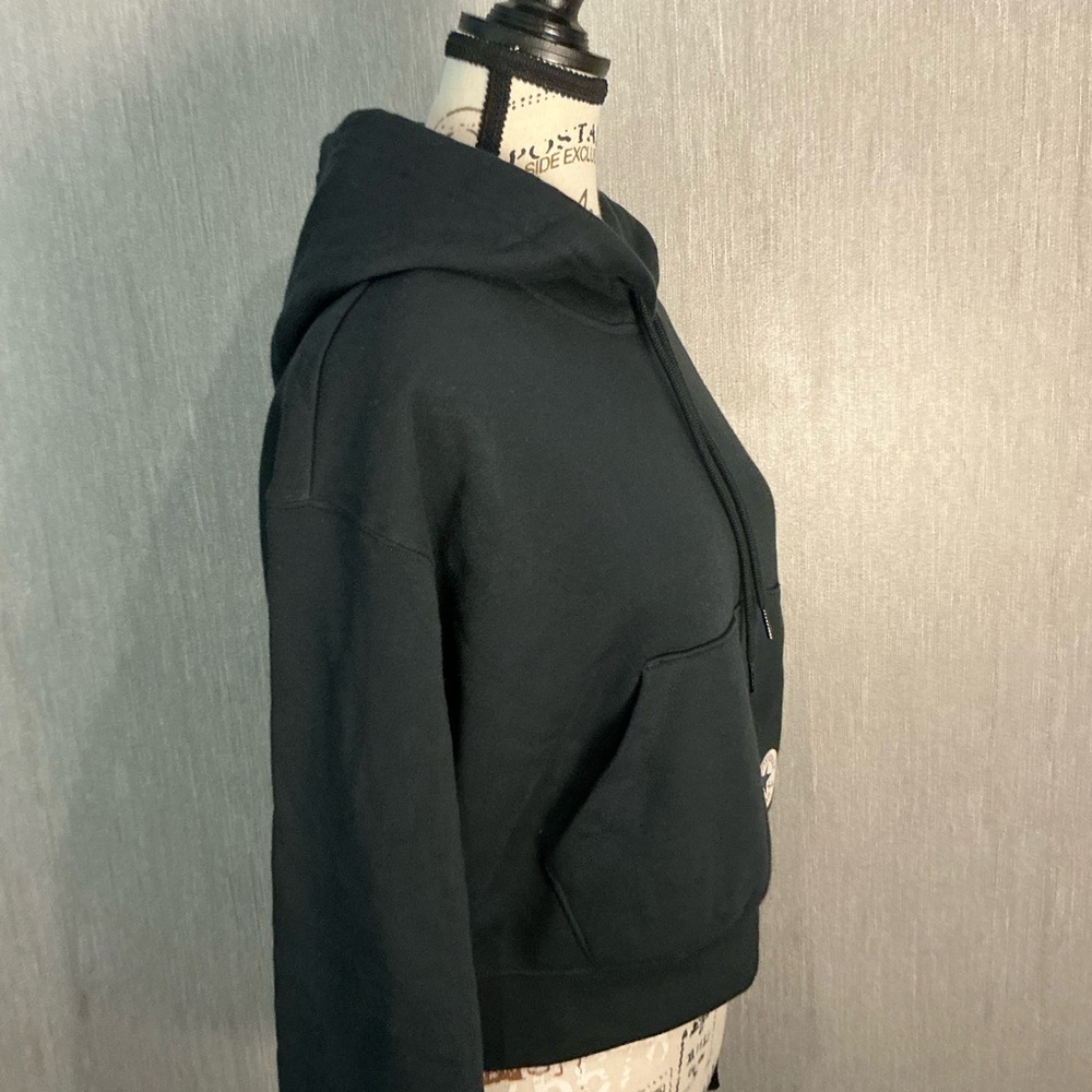 NWOT Converse Women's Black Hoodie Sweater Size Large - Picture 4 of 11